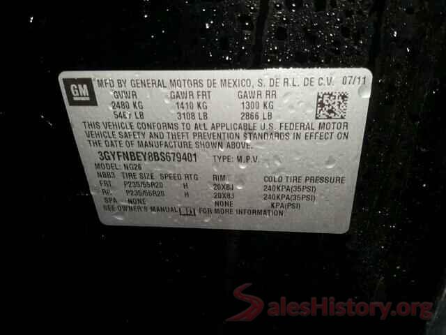 JA4AD2A30HZ033112 2011 CADILLAC SRX