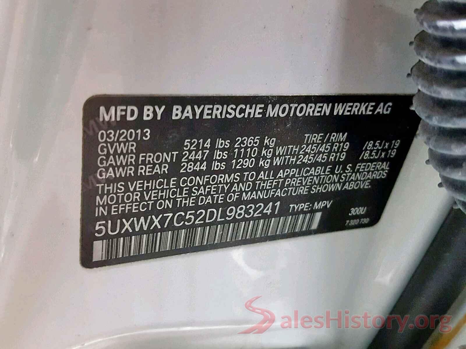 JTDL9RFU6L3021293 2013 BMW X3