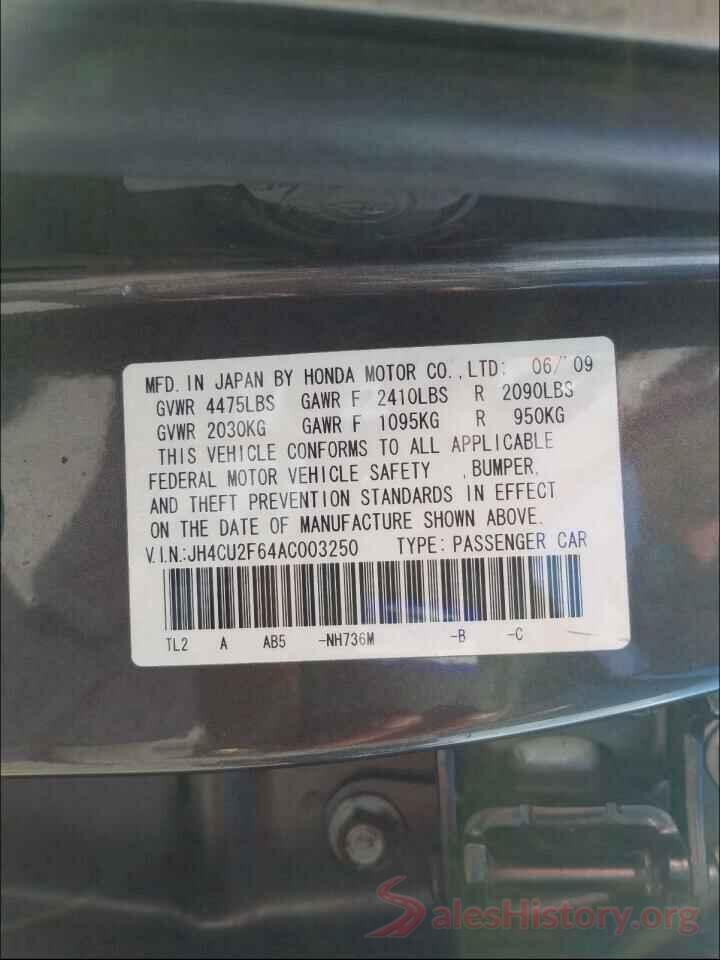 2GNAXUEV2L6101040 2010 ACURA TSX