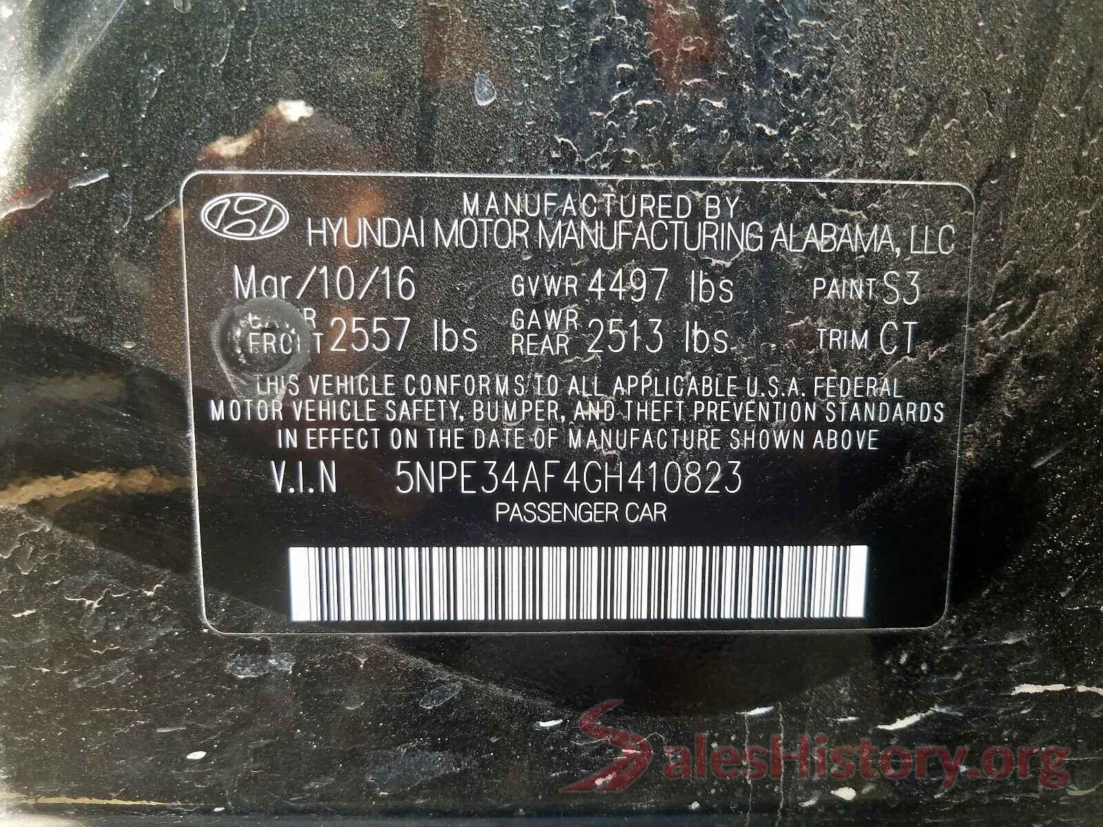 2T3H1RFV0LW096235 2016 HYUNDAI SONATA