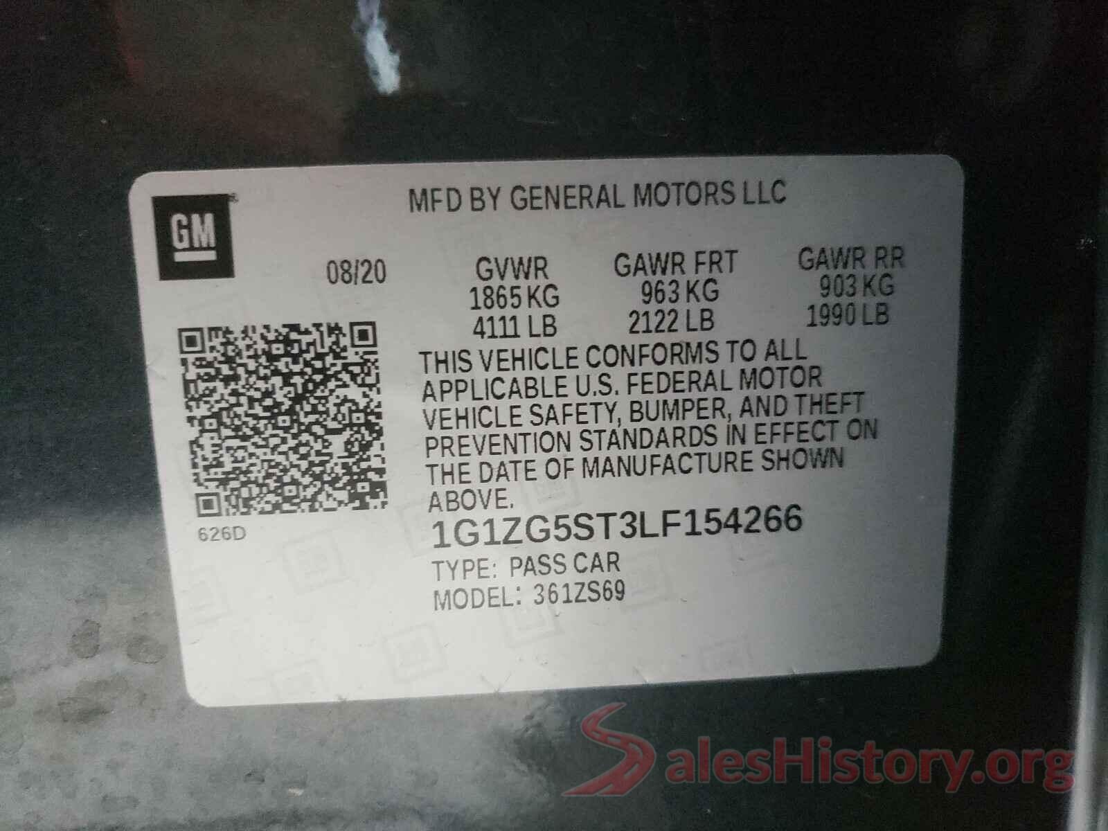 1C4NJRFB4GD545430 2020 CHEVROLET MALIBU