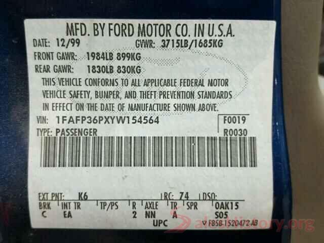 JTND4RBE0L3102769 2000 FORD FOCUS