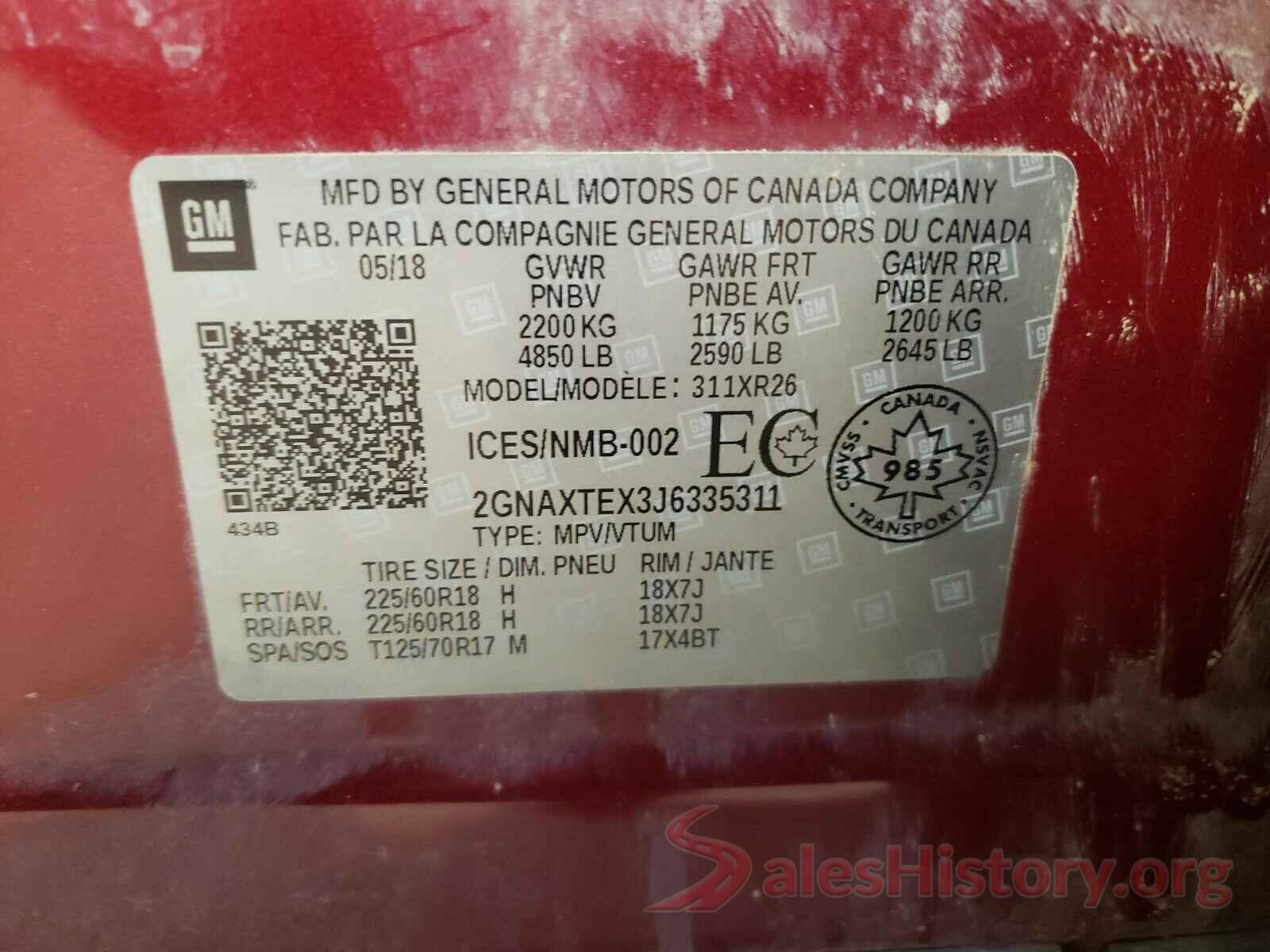 1C4NJRBB9HD138100 2018 CHEVROLET EQUINOX