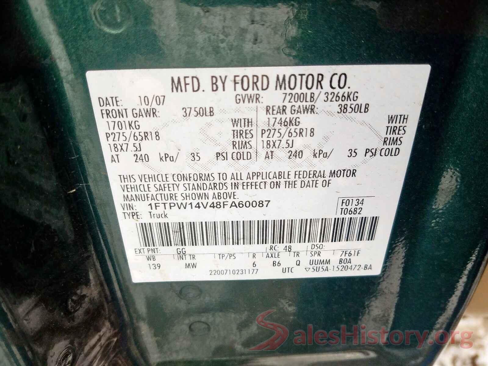 5YJ3E1EA2JF059706 2008 FORD F150