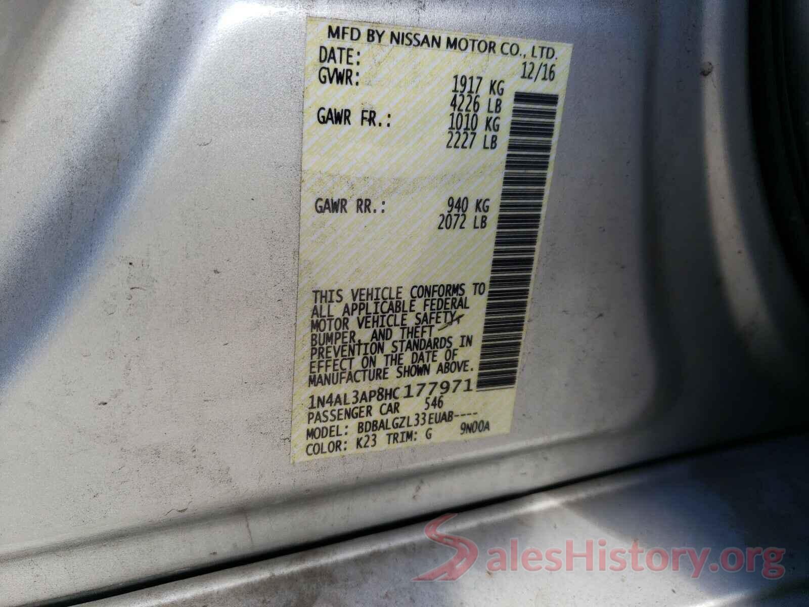 1N4AL3AP8HC177971 2017 NISSAN ALTIMA