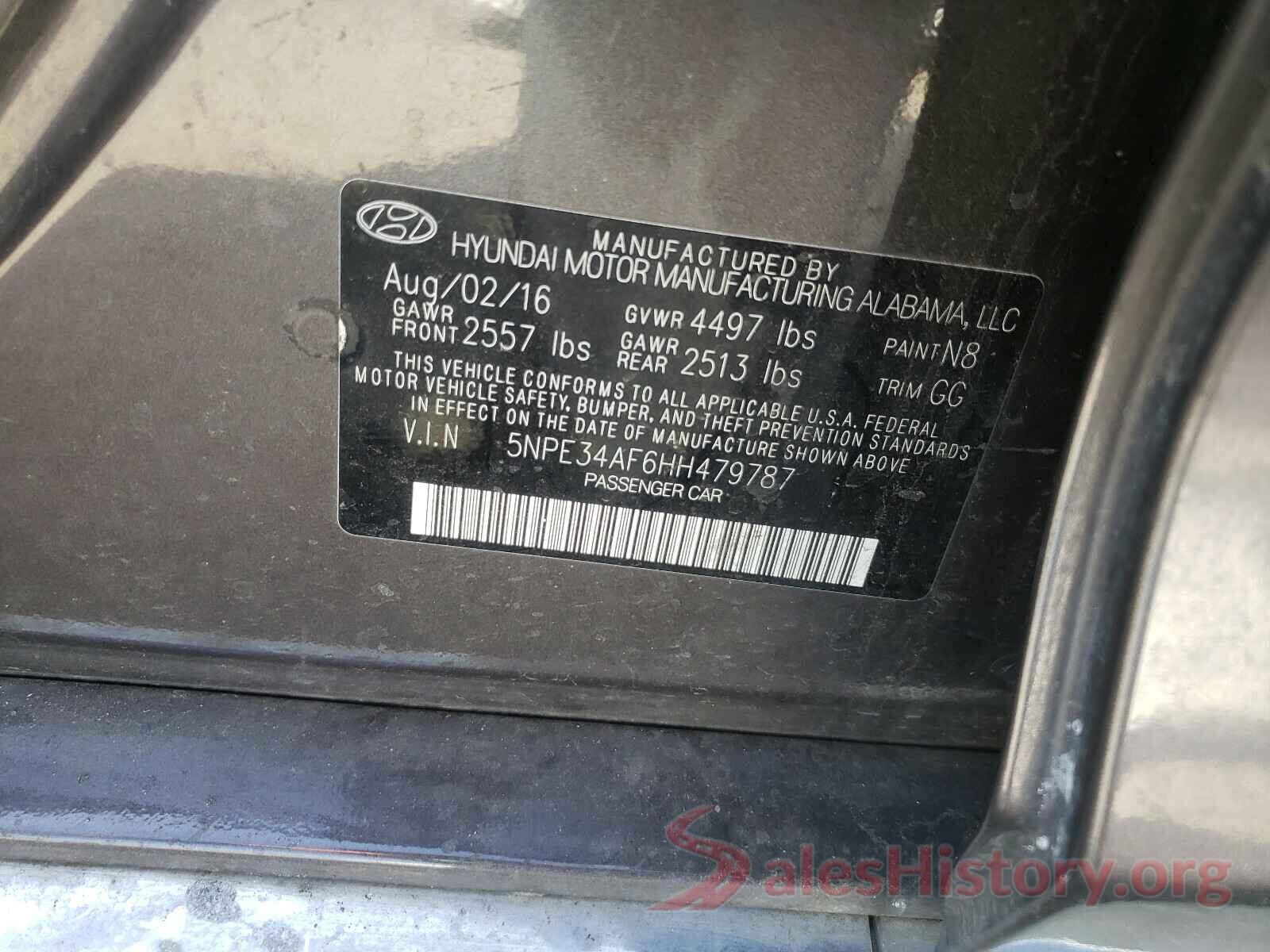 5NPE34AF6HH479787 2017 HYUNDAI SONATA