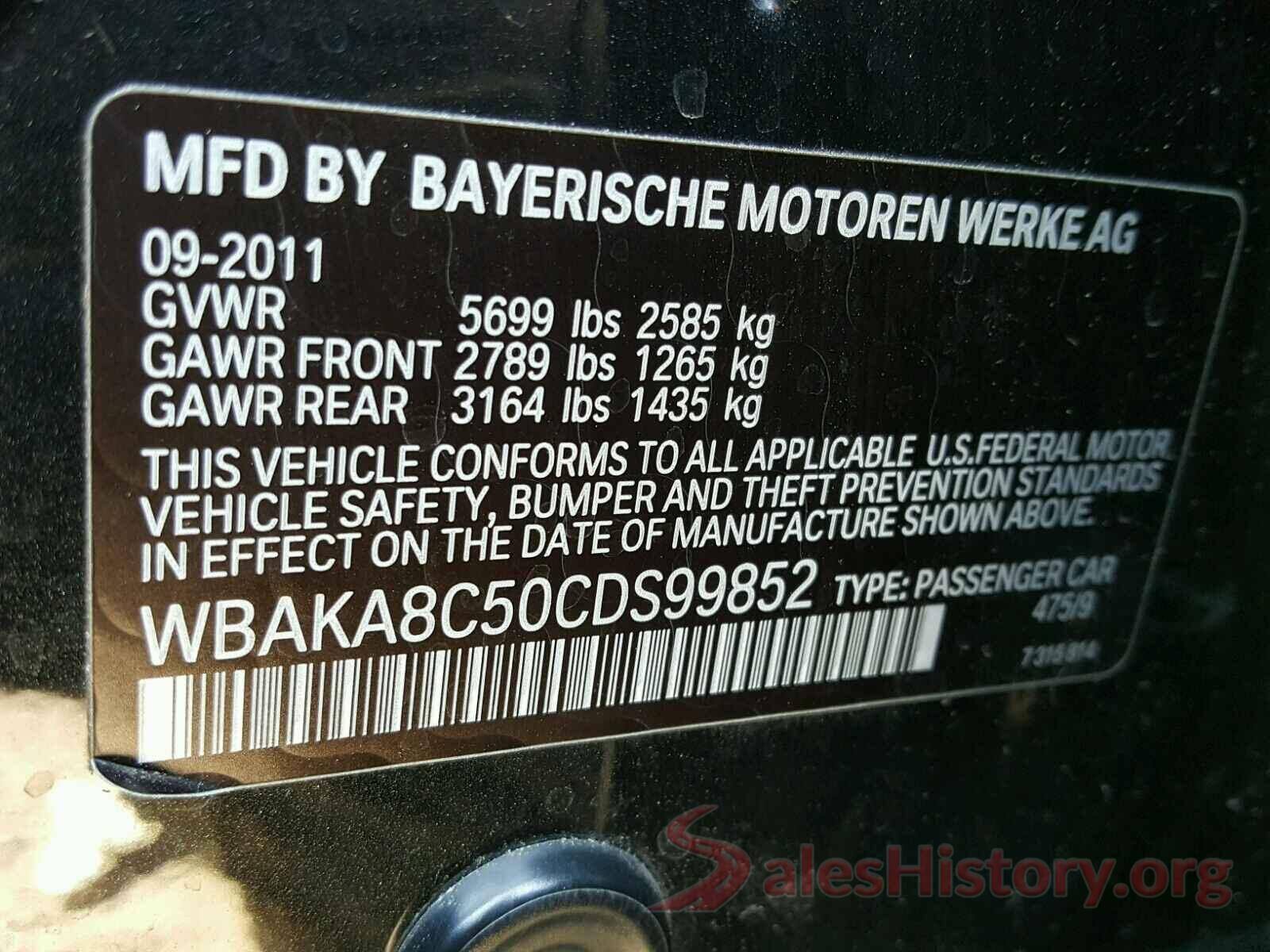 3C4NJDEB9MT558944 2012 BMW 7 SERIES