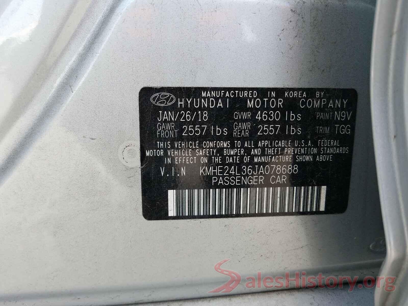 KMHE24L36JA078688 2018 HYUNDAI SONATA