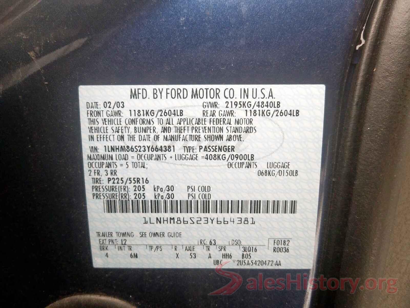 3N1CE2CP1JL359318 2003 LINCOLN LS SERIES