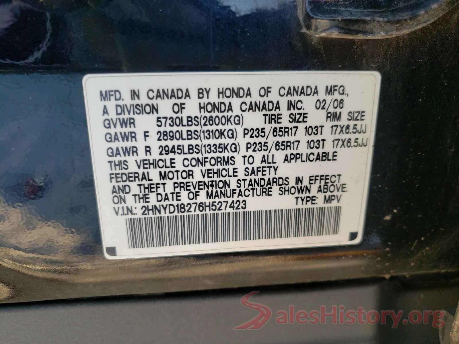 3N1CN7AP5KL846930 2006 ACURA MDX