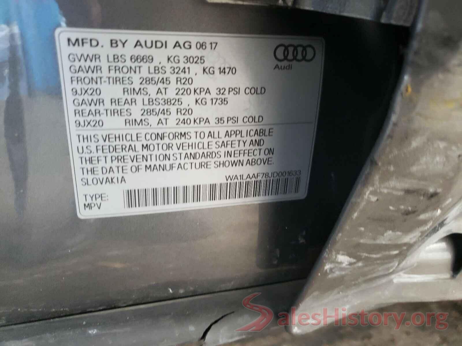 1V2ER2CA3MC504797 2018 AUDI Q7