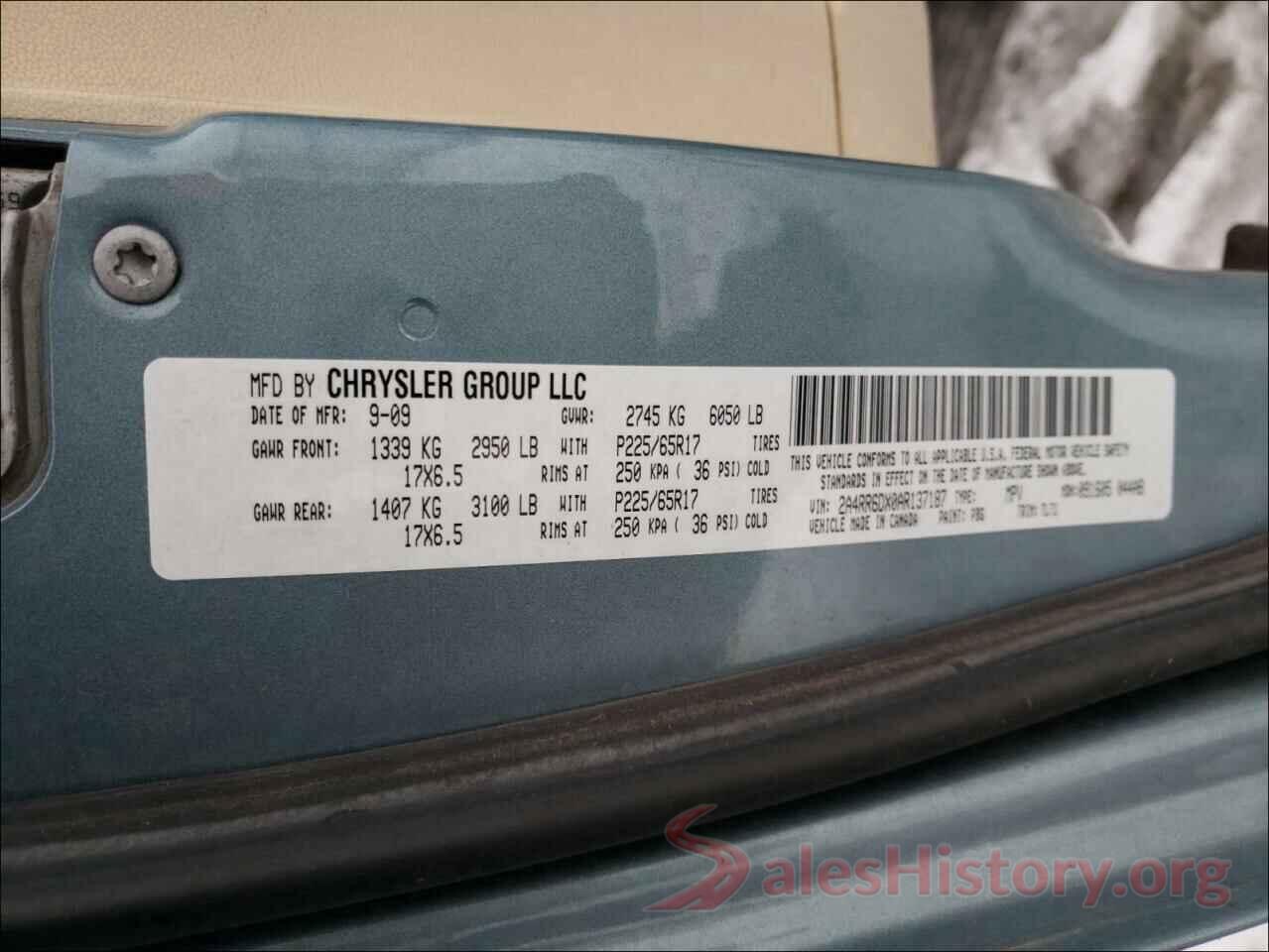 3FA6P0H74HR125124 2010 CHRYSLER MINIVAN