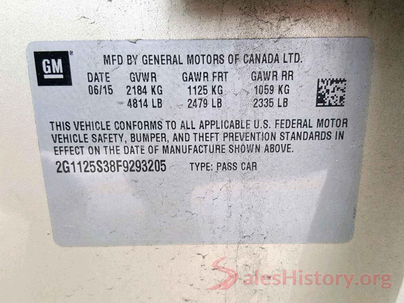 4T1KZ1AK7LU041903 2015 CHEVROLET IMPALA