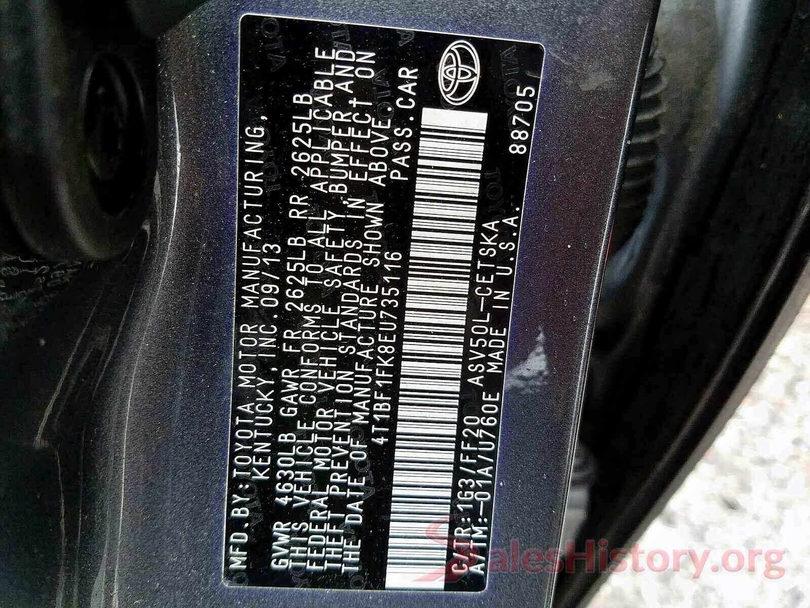 4T4BF1FK3GR516699 2014 TOYOTA CAMRY