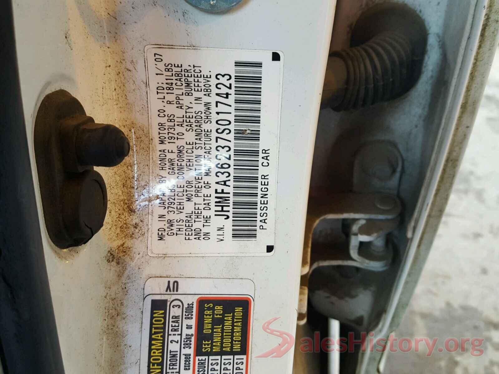 KM8K12AA2MU646076 2007 HONDA CIVIC