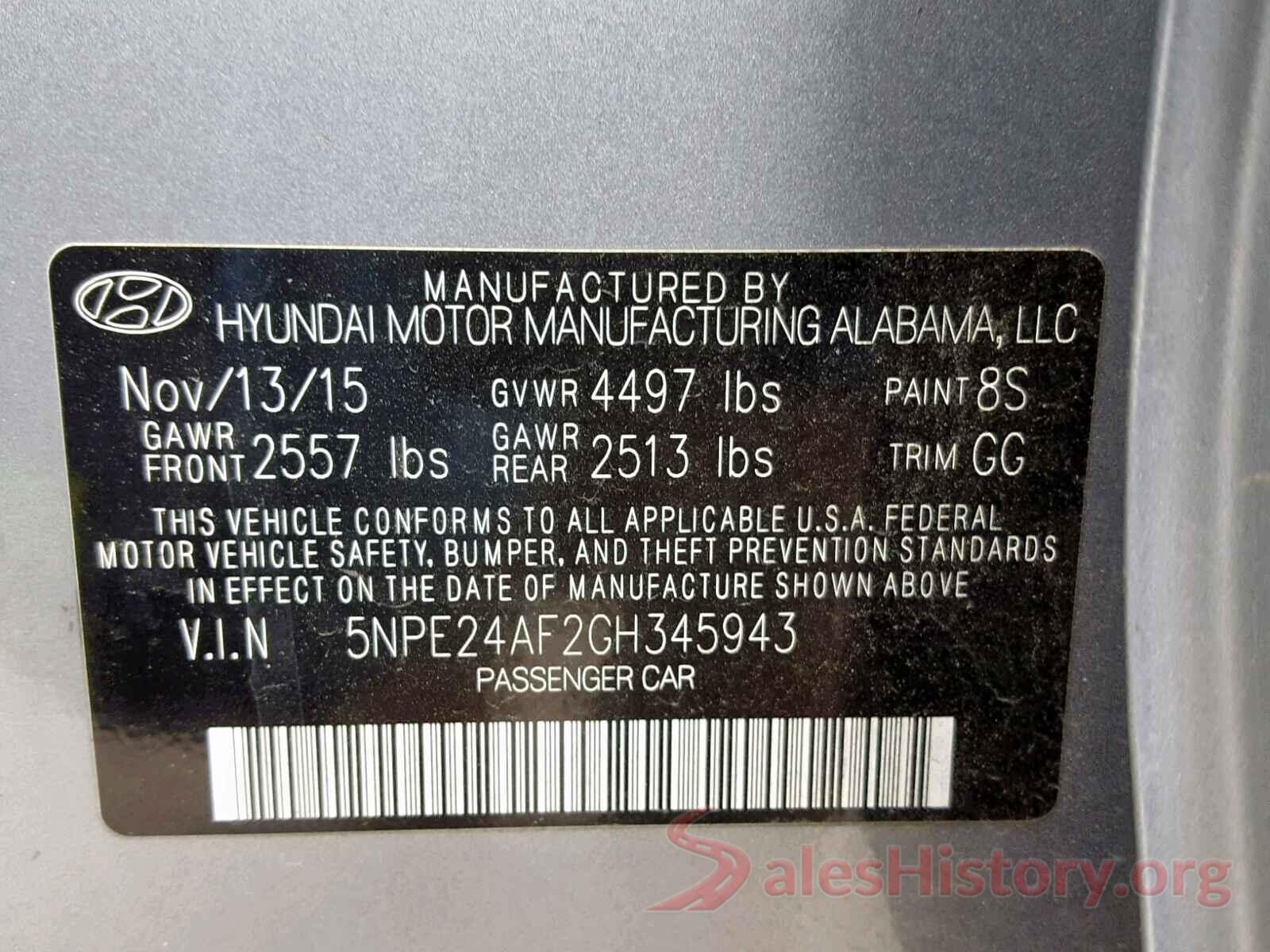 5TFUM5F17KX082628 2016 HYUNDAI SONATA