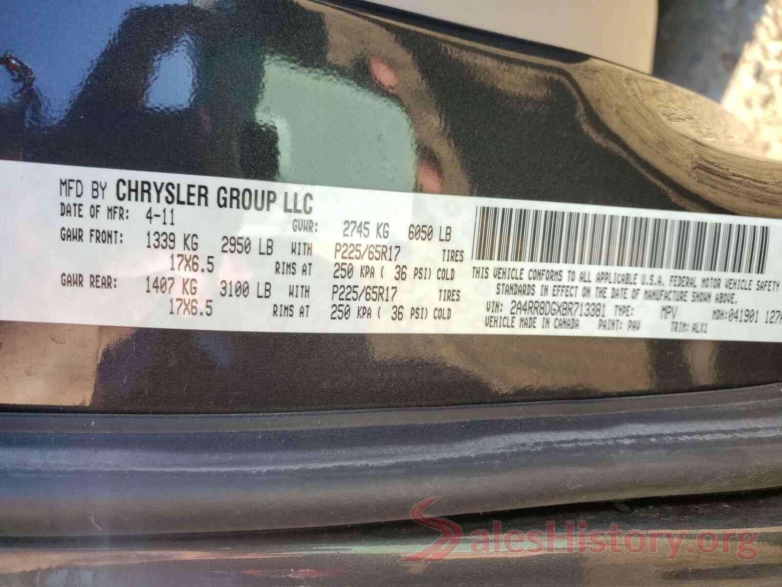 1HGCV1F46LA050027 2011 CHRYSLER MINIVAN