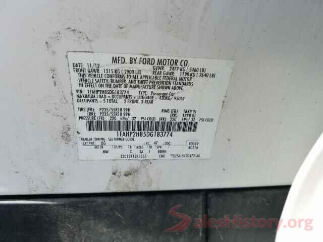 JF1GPAB66G8213392 2013 FORD TAURUS