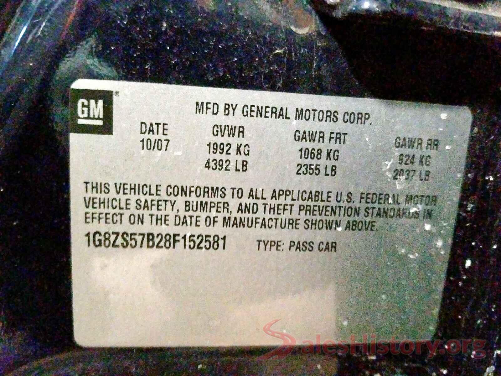 JF1VA2V61L9806334 2008 SATURN AURA