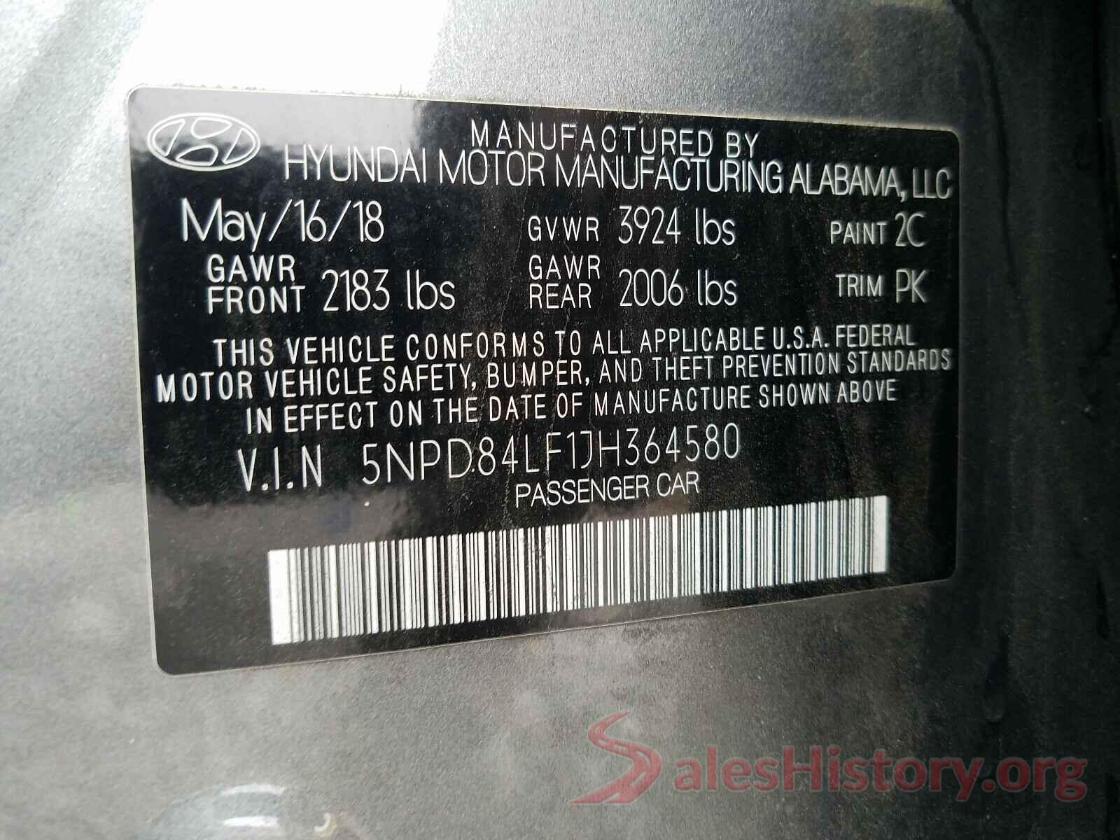 3N1AB7AP6HY240872 2018 HYUNDAI ELANTRA