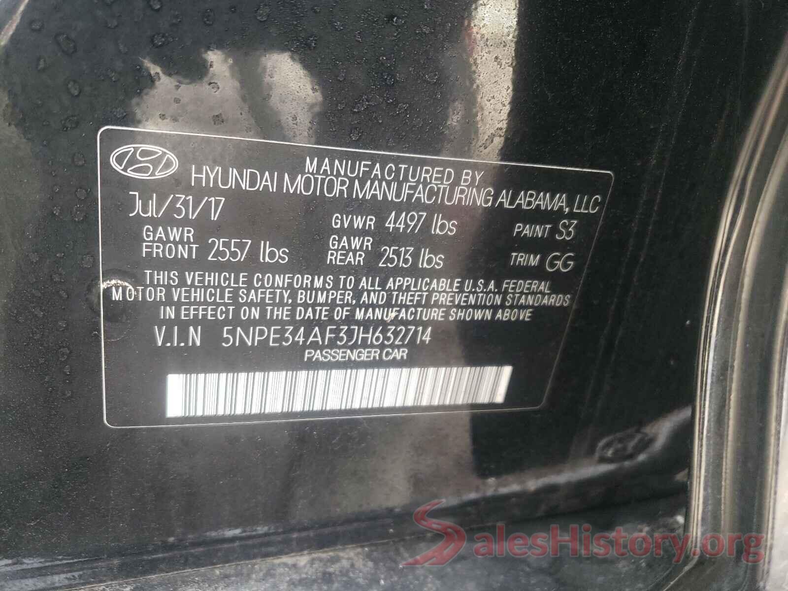 5NPE34AF3JH632714 2018 HYUNDAI SONATA