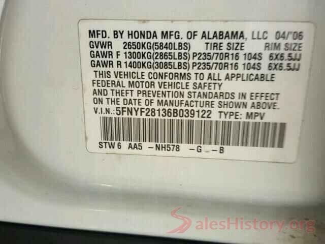 4T1C11AK6MU527888 2006 HONDA PILOT