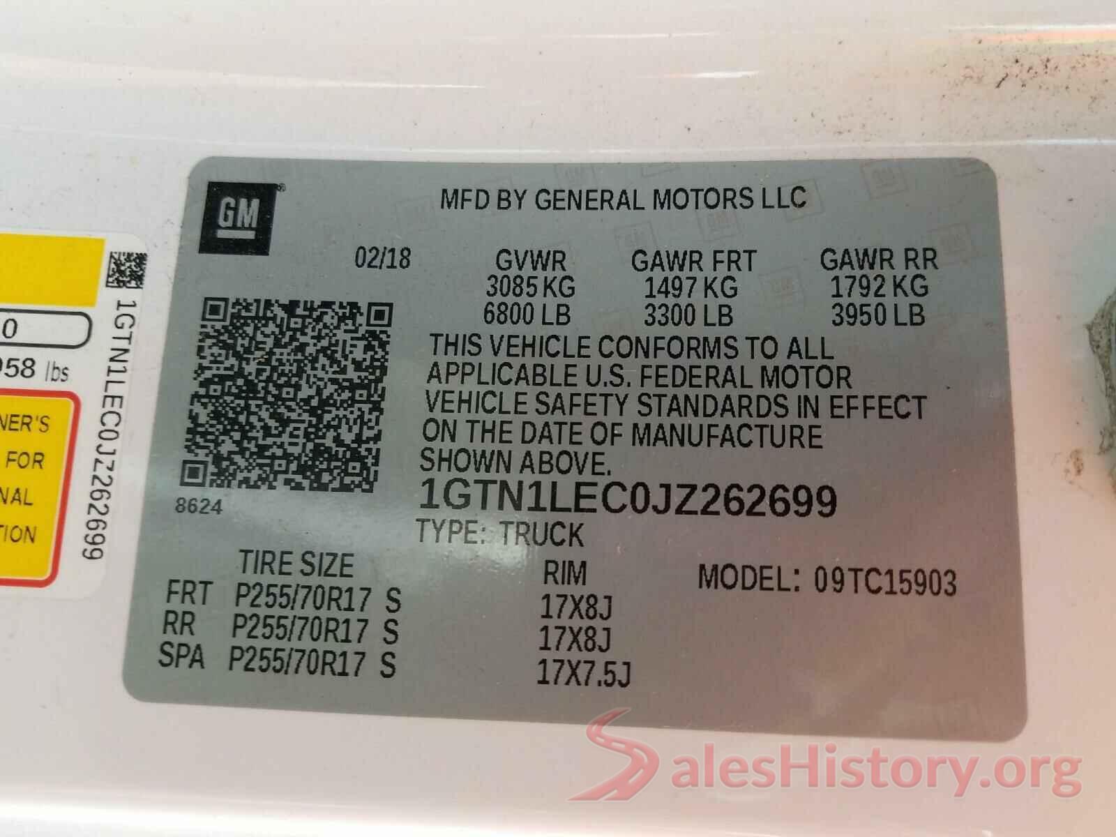 1HGCV1F31LA124591 2018 GMC SIERRA