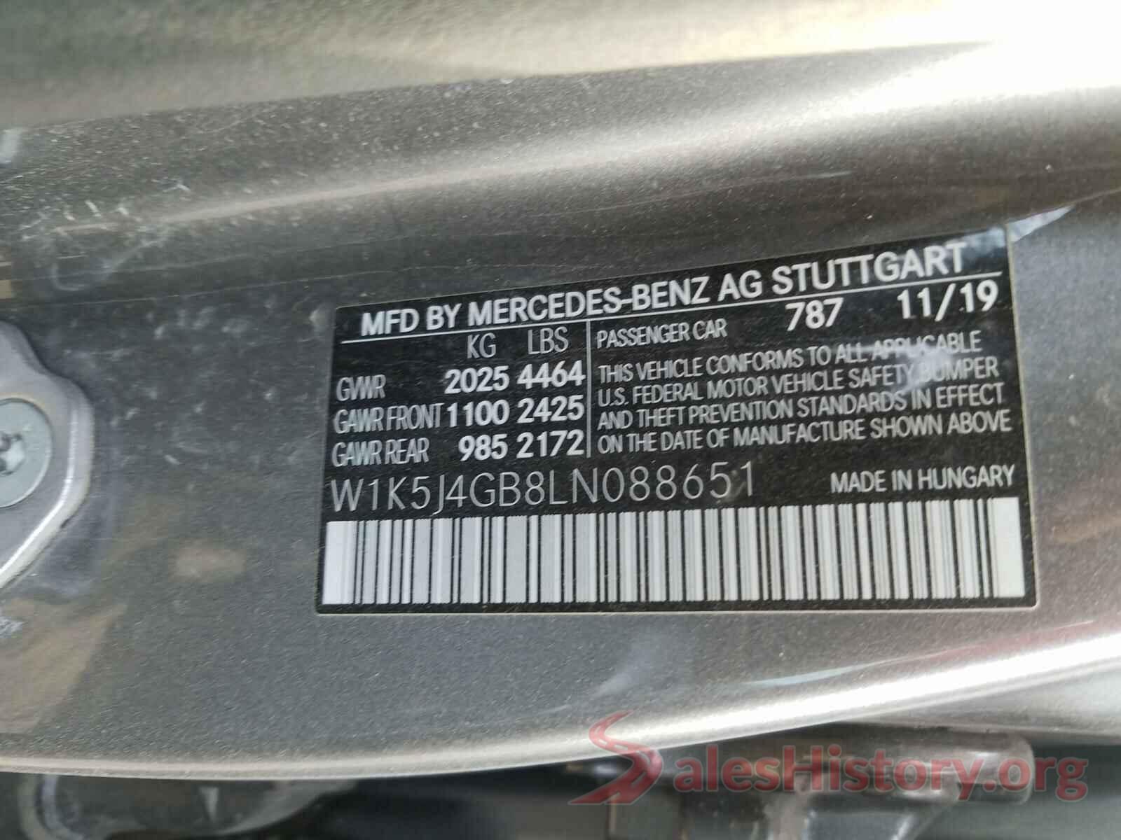 JTDKARFP9K3113493 2020 MERCEDES-BENZ C CLASS