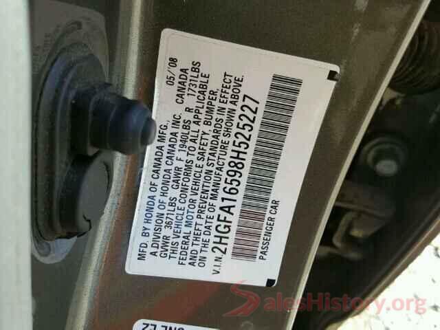 1N4AL3AP4HC147432 2008 HONDA CIVIC