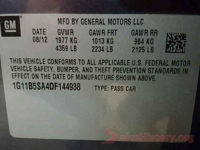 5NPE24AF1GH323836 2013 CHEVROLET MALIBU