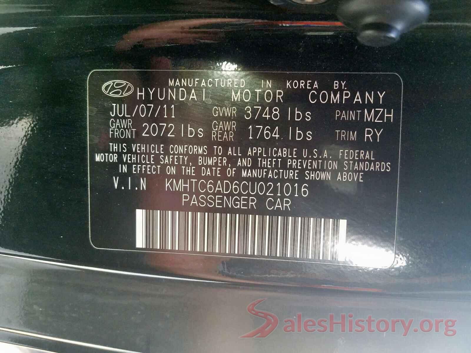 4T1B11HKXKU844006 2012 HYUNDAI VELOSTER