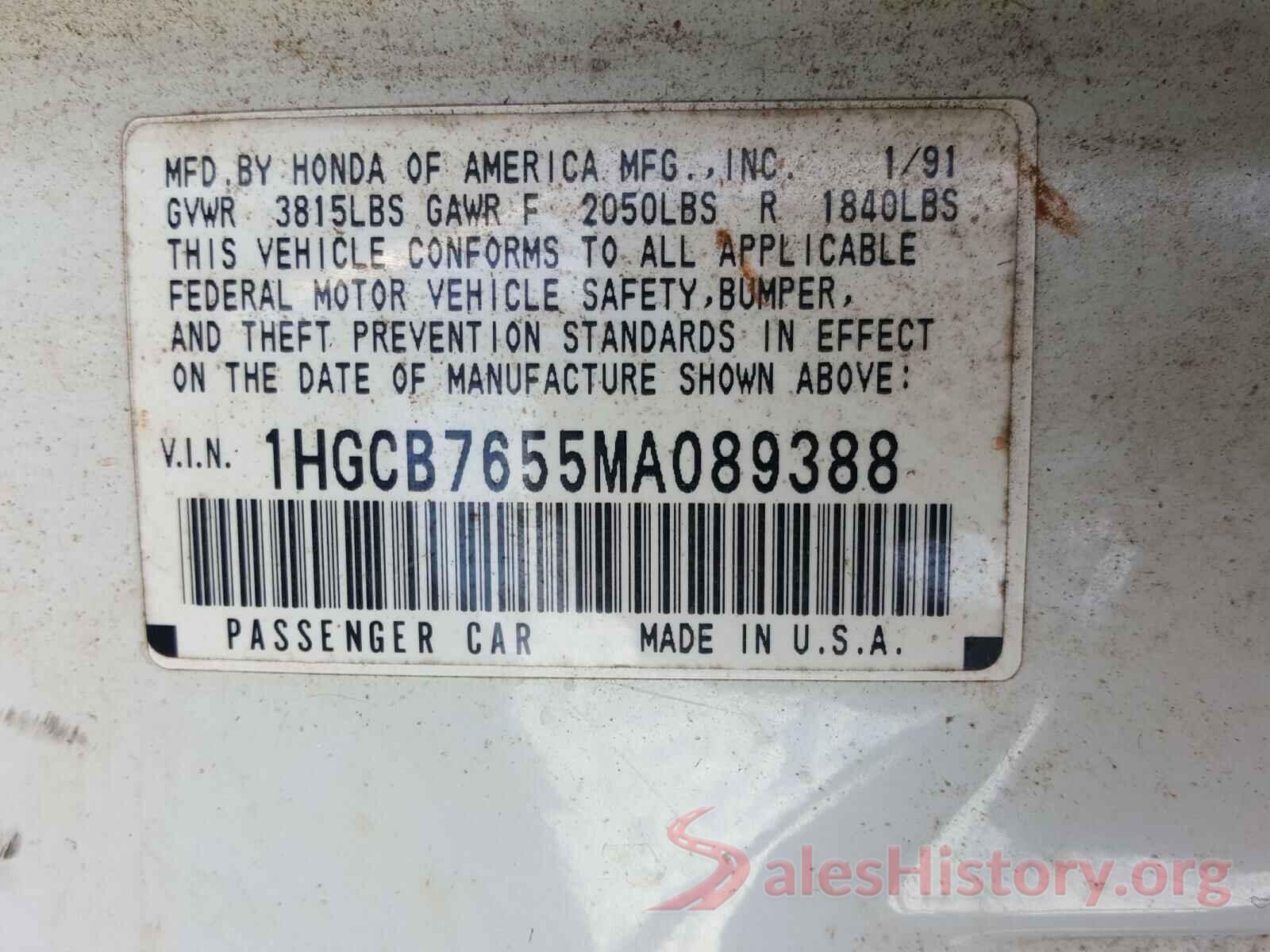 5N1AT2MT1KC746630 1991 HONDA ACCORD