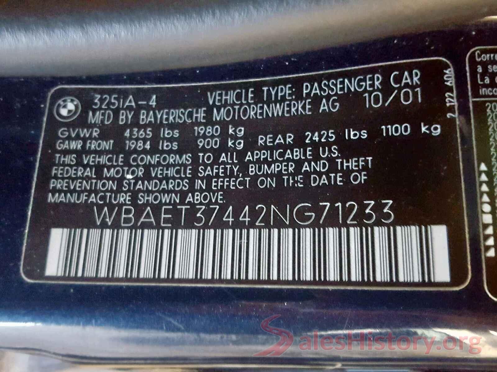 JA4AT4AA8JZ059640 2002 BMW 3 SERIES