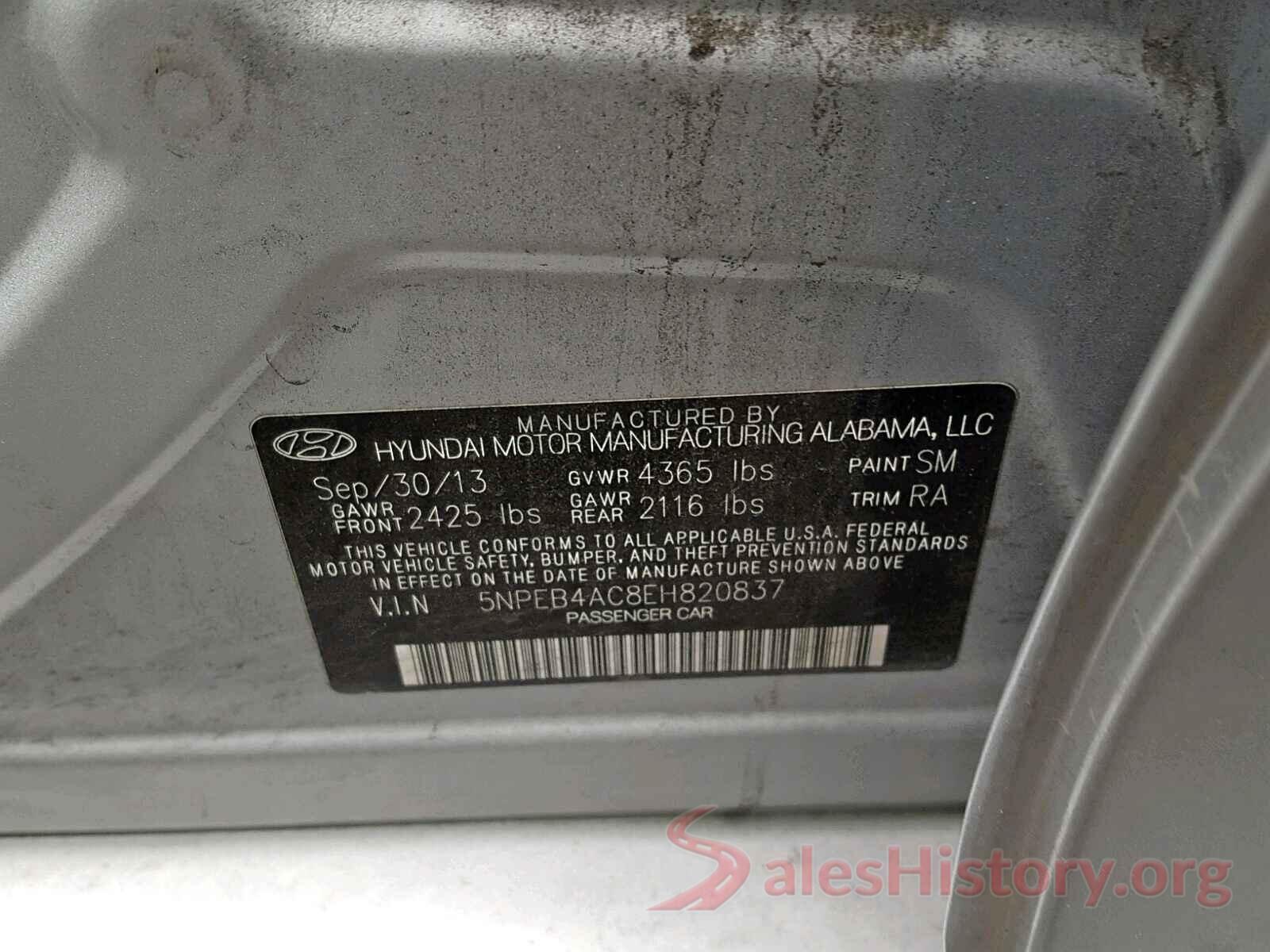 2T1BURHE5GC623146 2014 HYUNDAI SONATA