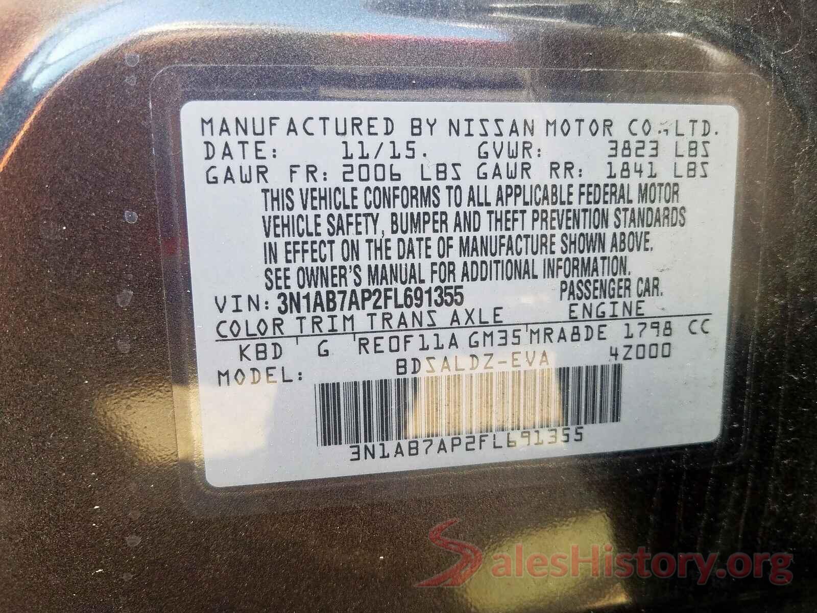 JTDKBRFU9J3062319 2015 NISSAN SENTRA