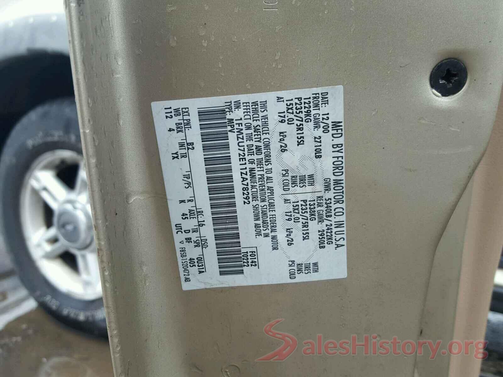 JM3KFACM1K0666483 2001 FORD EXPLORER