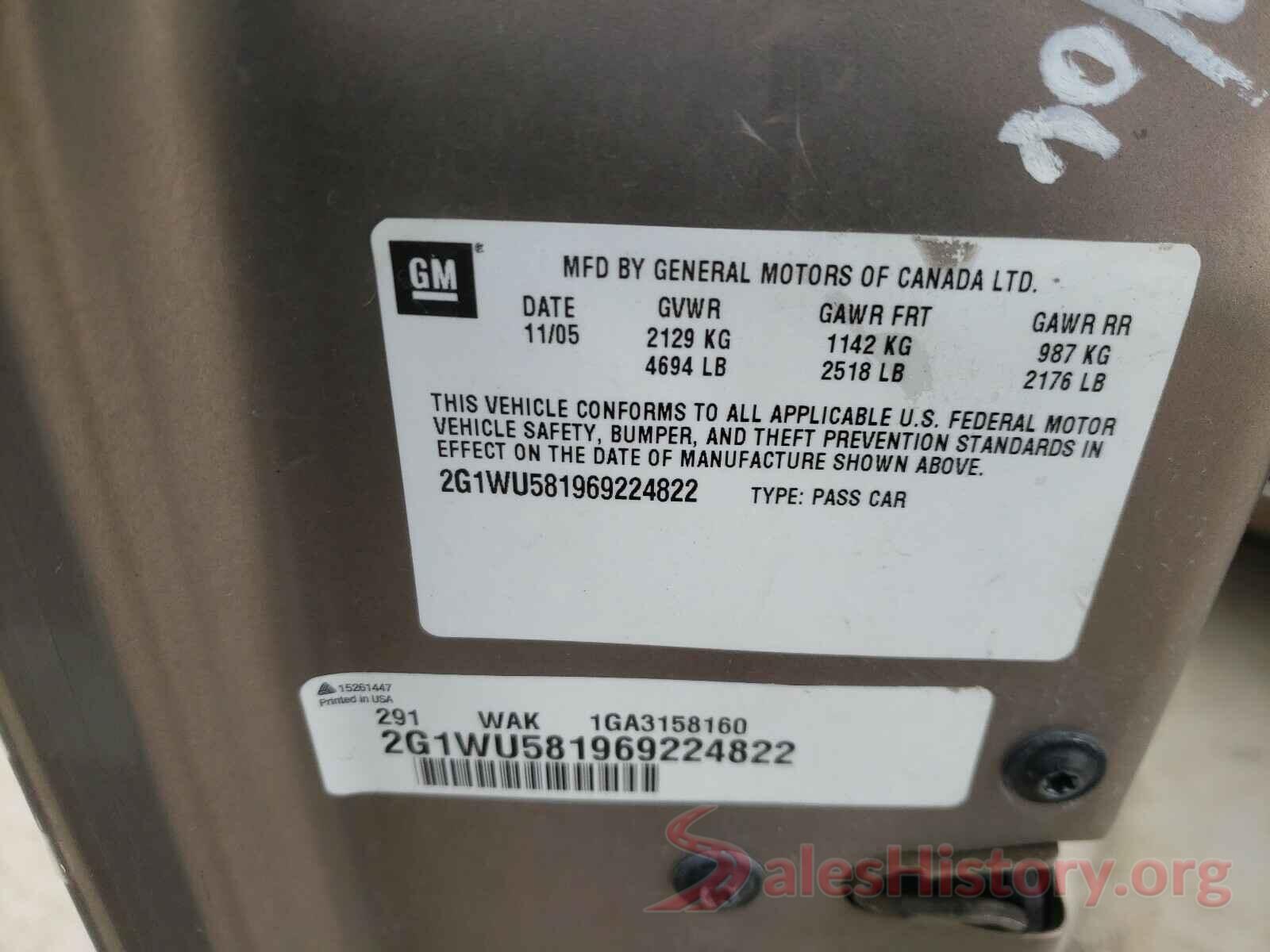 3C4PDCBBXGT104544 2006 CHEVROLET IMPALA