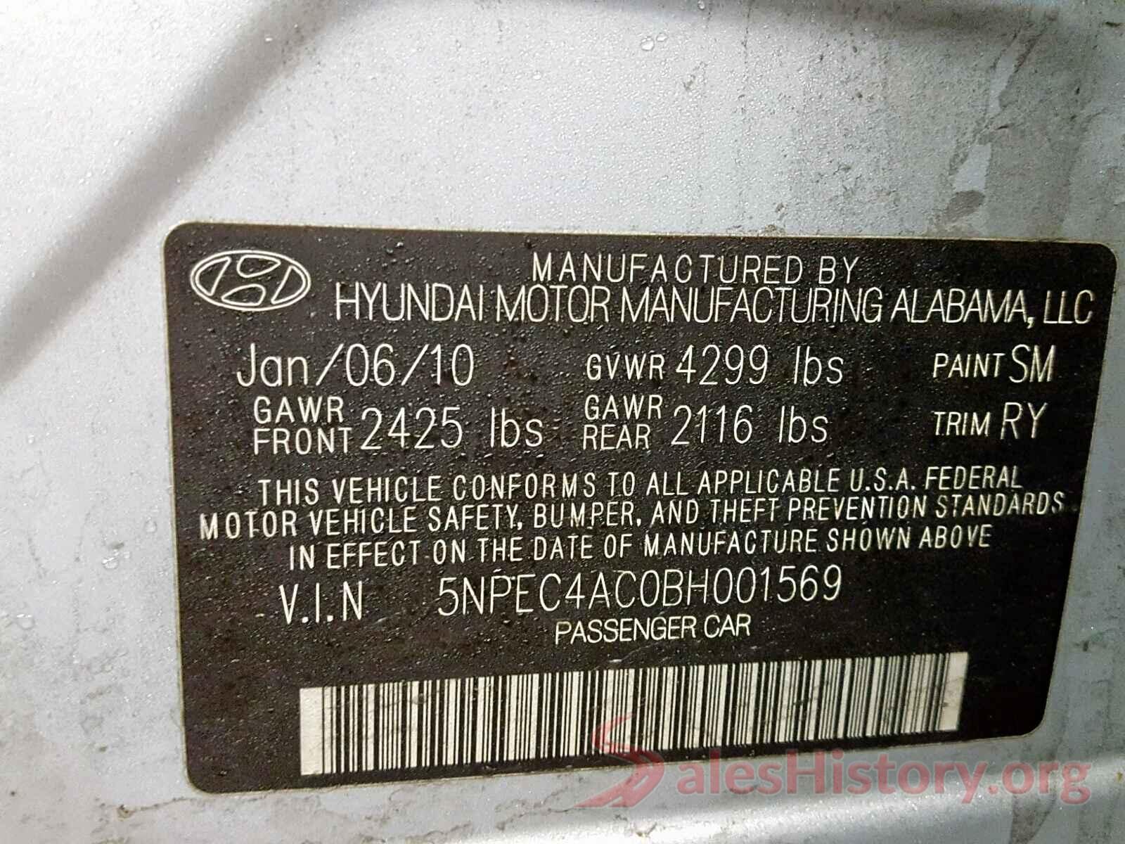 4T1BF1FK4GU569339 2011 HYUNDAI SONATA