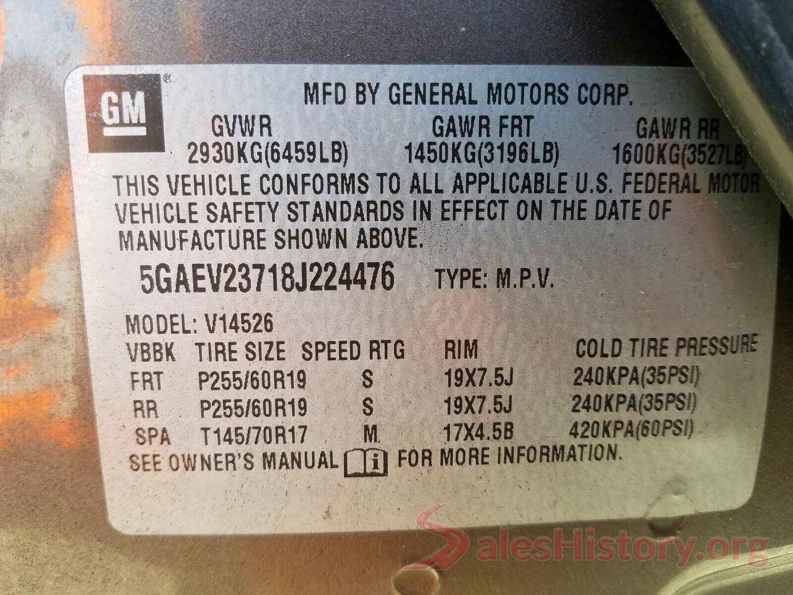 5NPD84LFXHH114894 2008 BUICK ENCLAVE