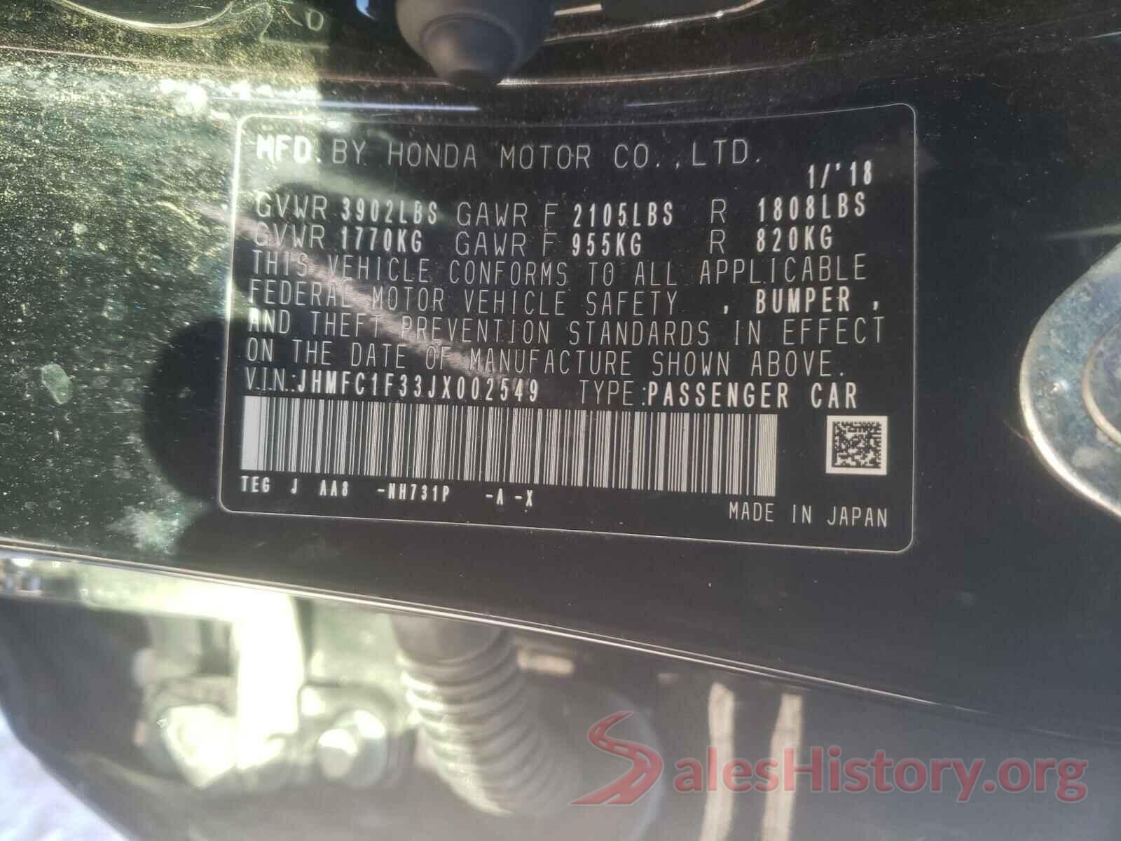 JF1ZCAC19J9602973 2018 HONDA CIVIC