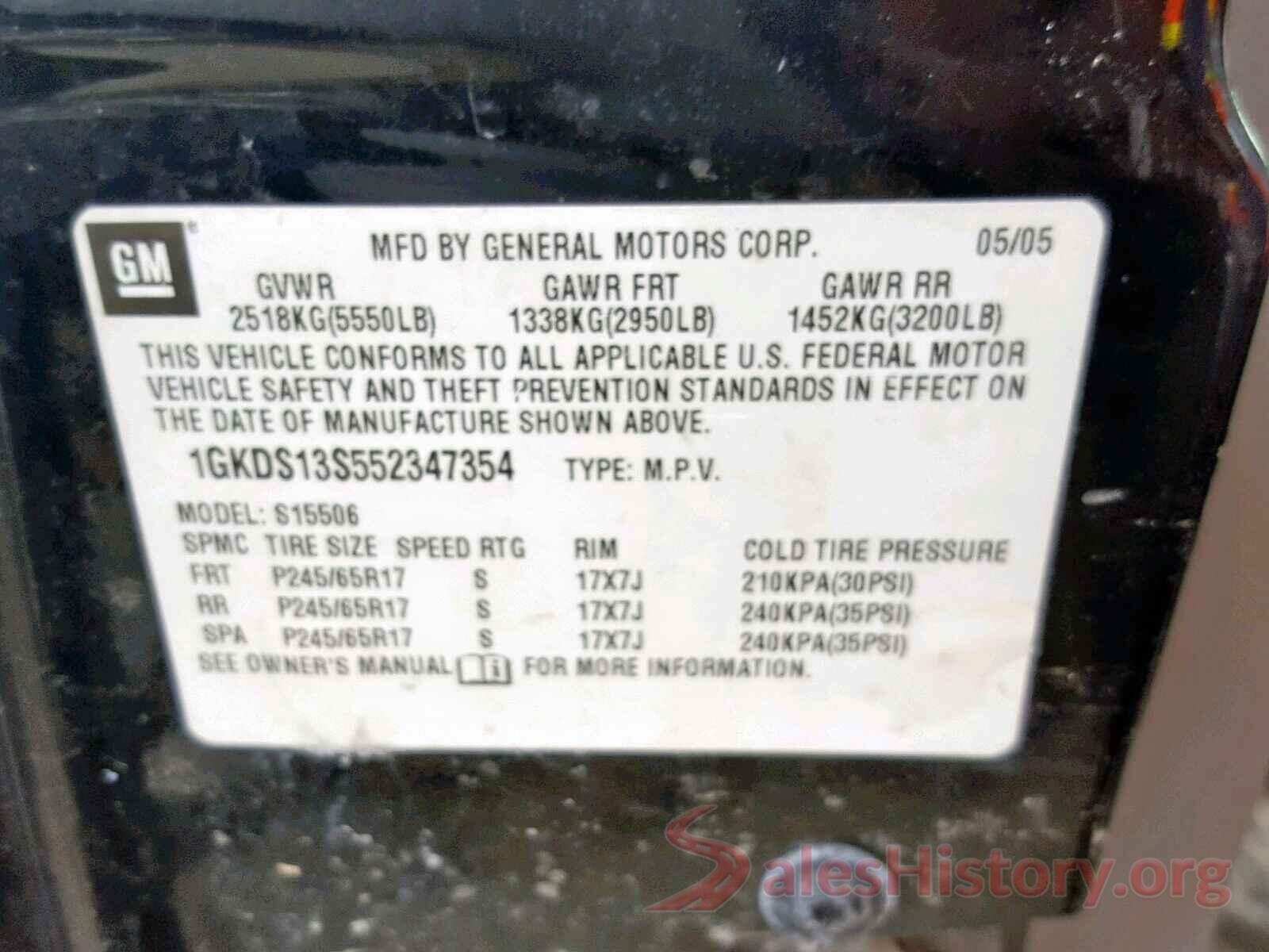 ML32F3FJ2LHF03808 2005 GMC ENVOY