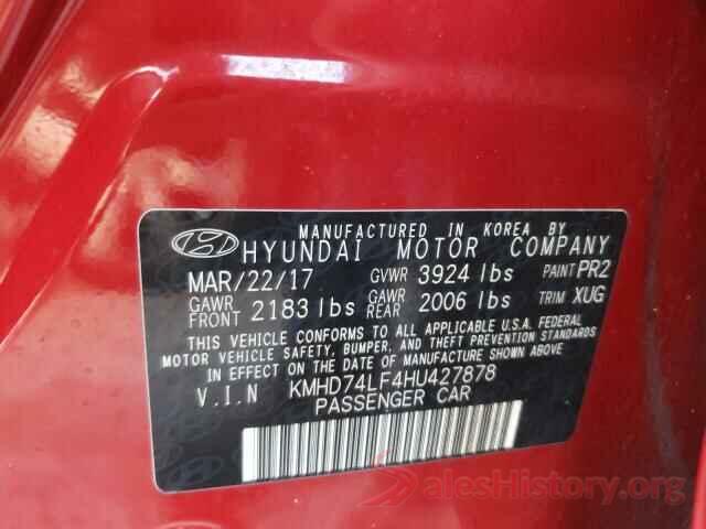 KMHD74LF4HU427878 2017 HYUNDAI ELANTRA