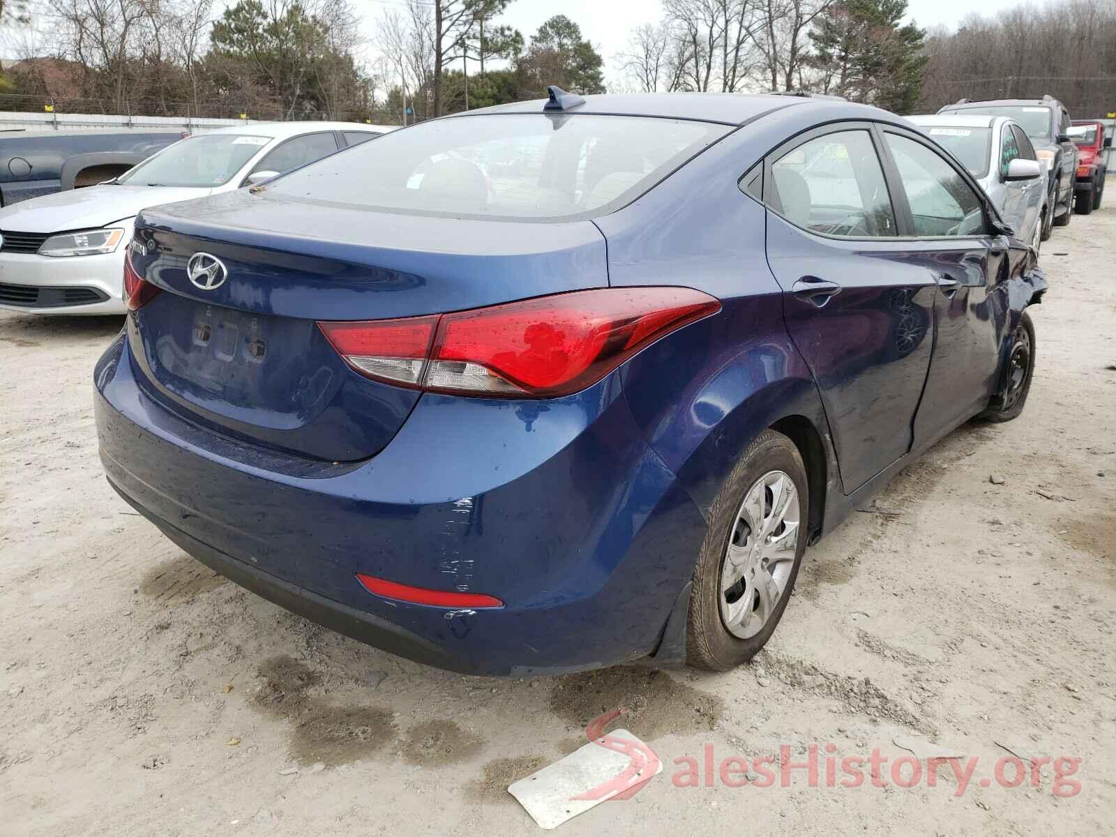 5NPDH4AE1GH671105 2016 HYUNDAI ELANTRA