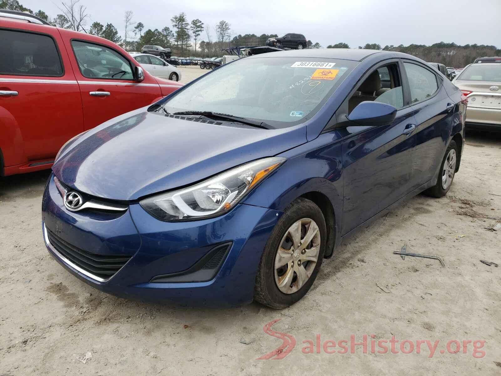 5NPDH4AE1GH671105 2016 HYUNDAI ELANTRA