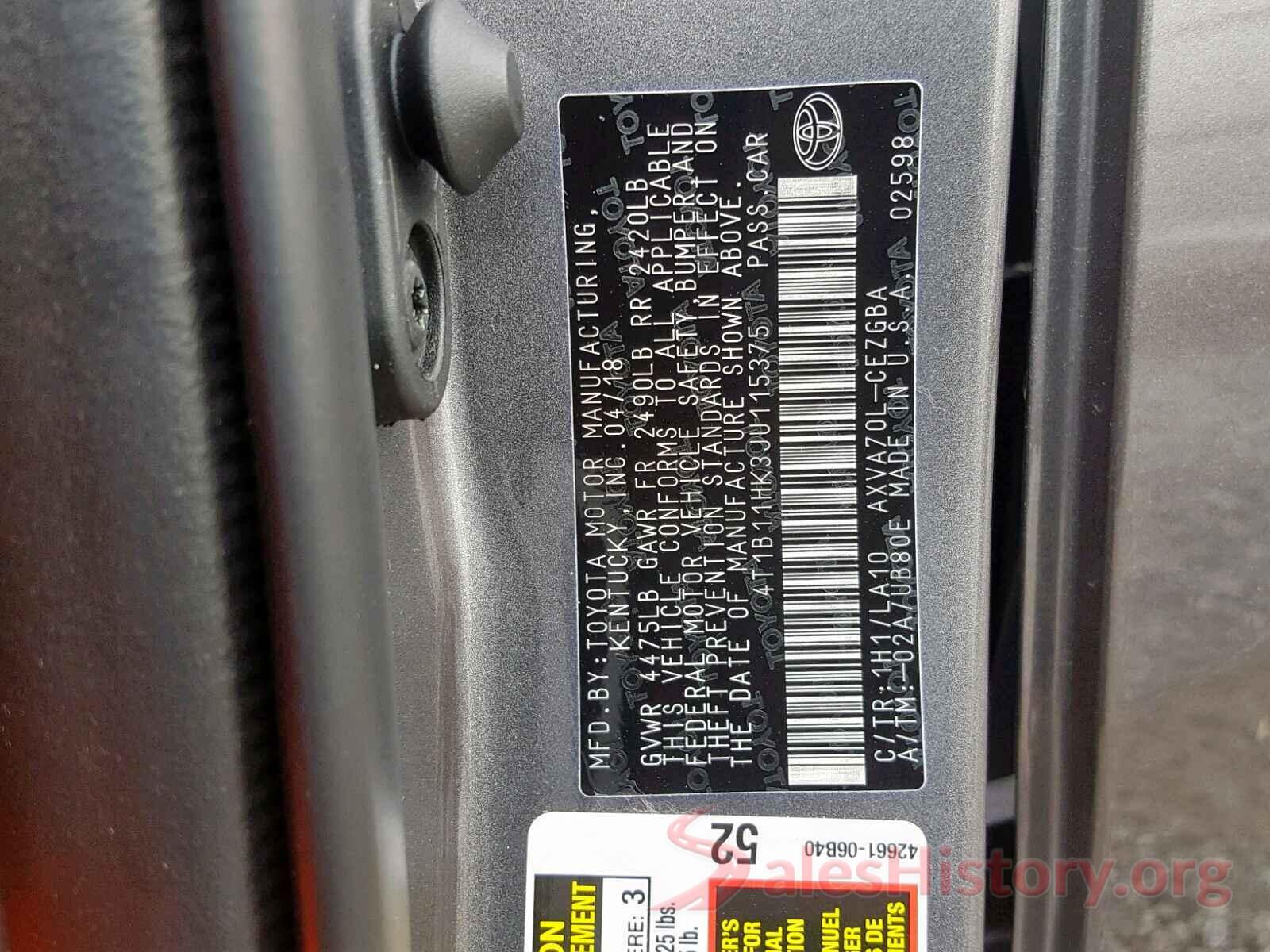 5TFAX5GN1LX168773 2018 TOYOTA CAMRY