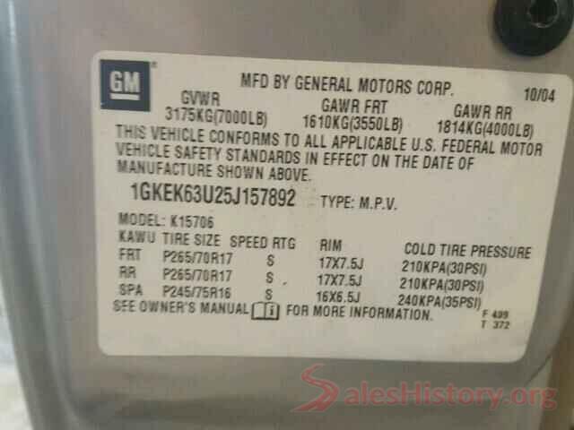 1C4RJFBGXLC302495 2005 GMC YUKON