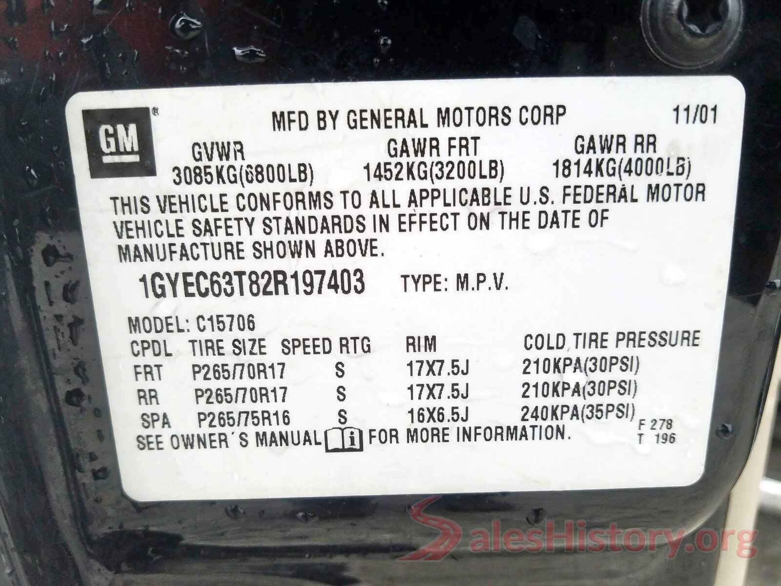 3GNAXUEV9KS510295 2002 CADILLAC ESCALADE