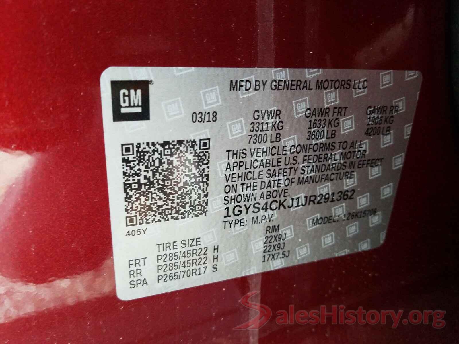 1FMCU0G79GUB71784 2018 CADILLAC ESCALADE