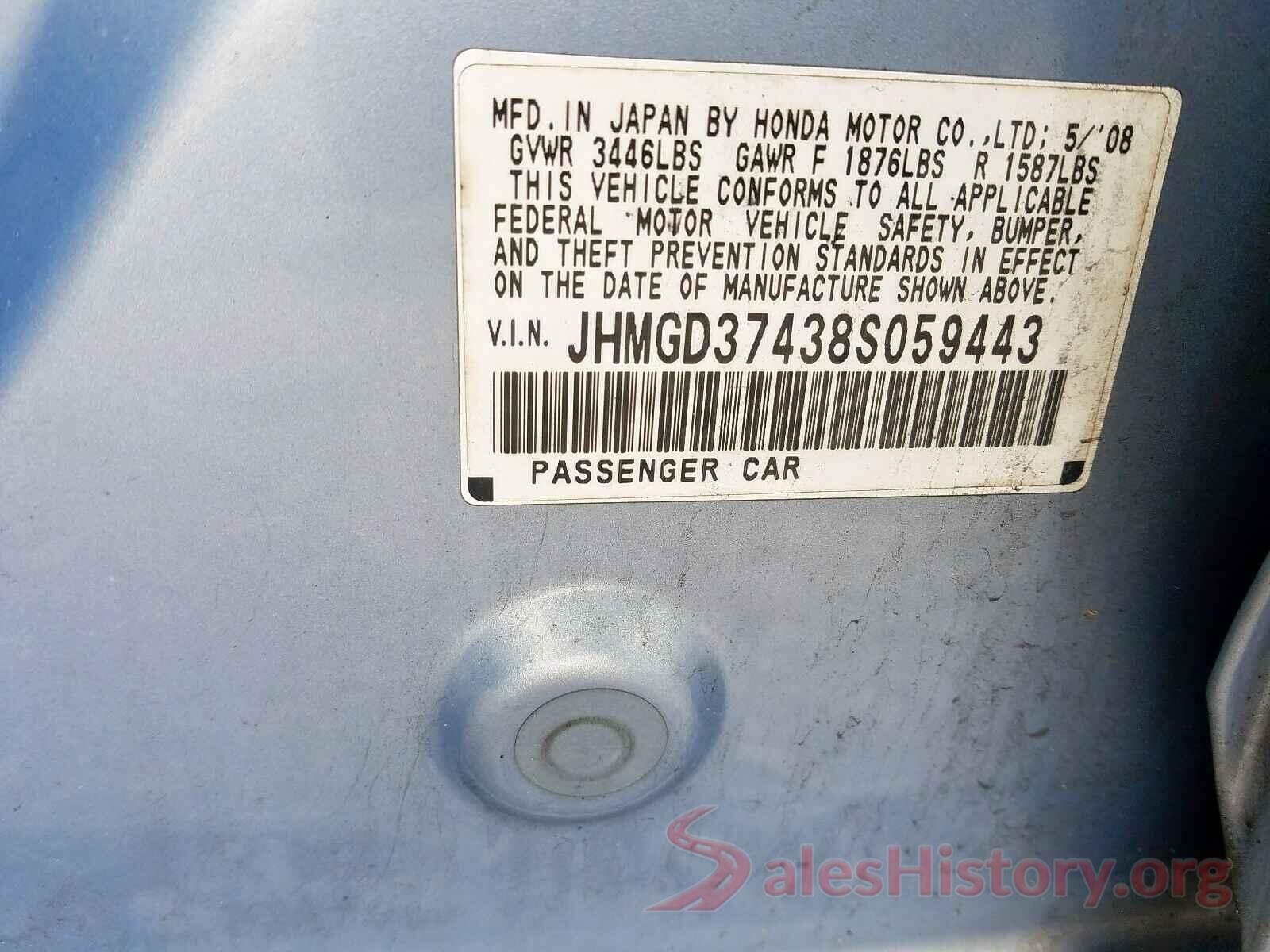 5N1AT2MT7KC764131 2008 HONDA FIT