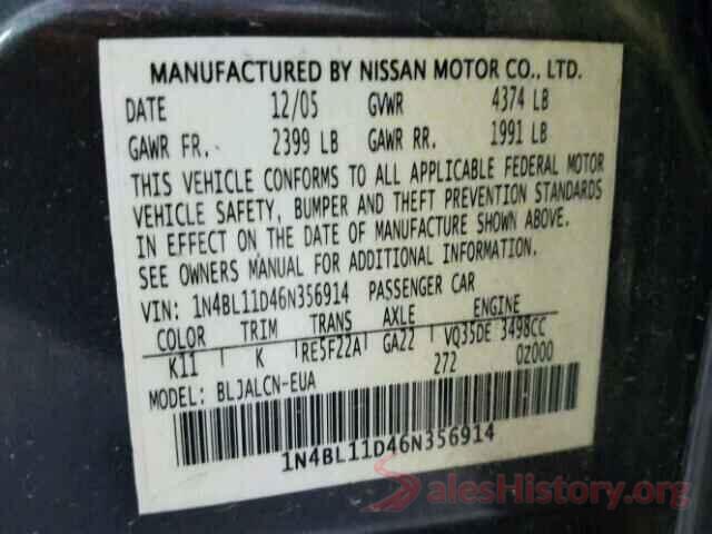 3N1AB7AP0HY341857 2006 NISSAN ALTIMA